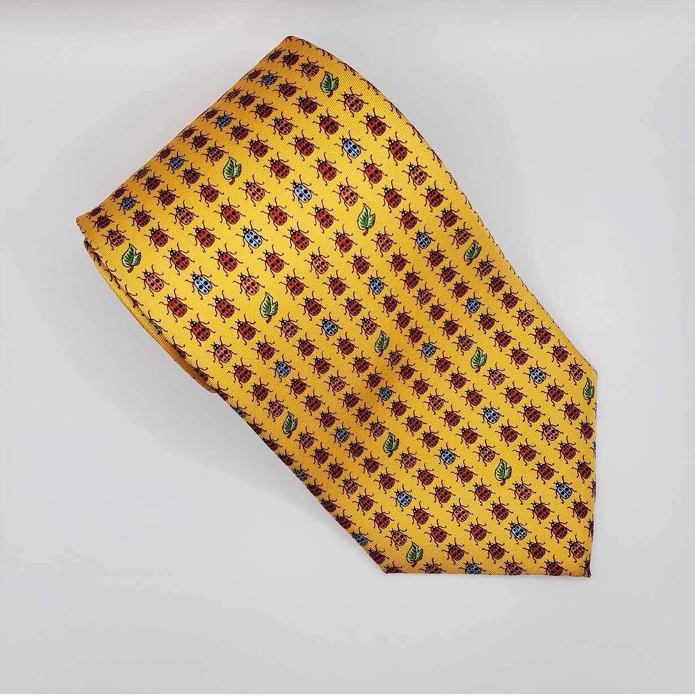 Peter Blair Ladybug Neck Tie Yellow